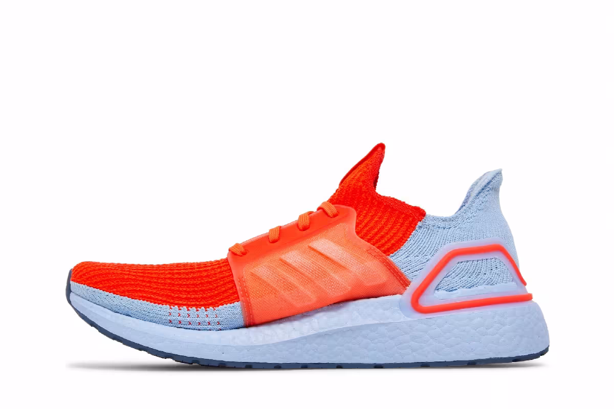 adidas UltraBoost 19 Solar Red Glow Blue, view 4