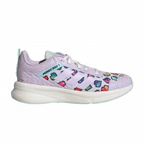 Minecraft x adidas FortaRun 4.0 J 'Ice Lavender Semi Flash Aqua'