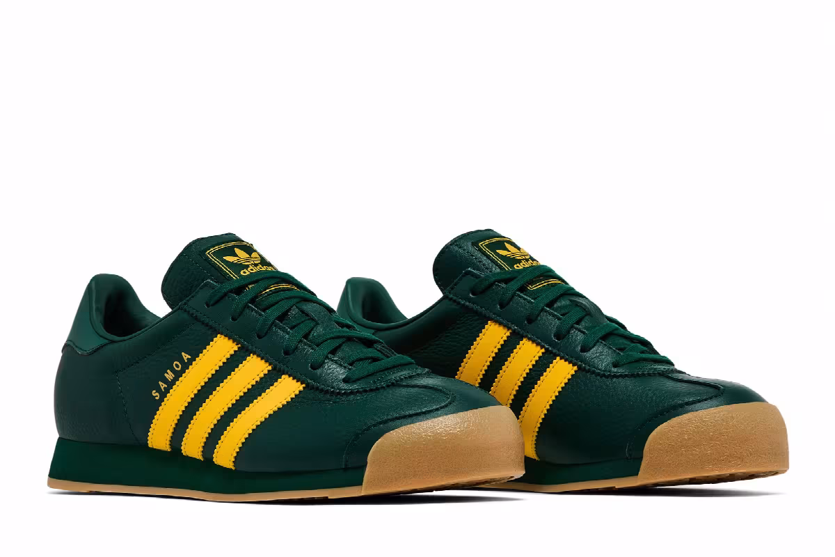 adidas Samoa J Collegiate Green Bold Gold, view 9