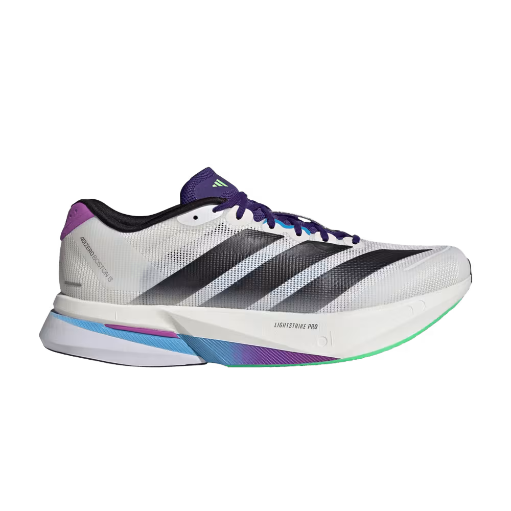 adidas Adizero Boston 13 Core White Core Black Lime Burst