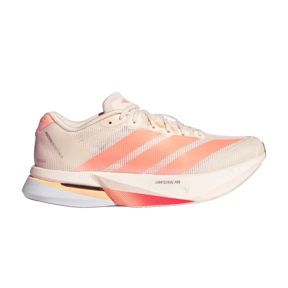 adidas Women's Adizero Boston 13 Off White Beam Orange Acid Orange