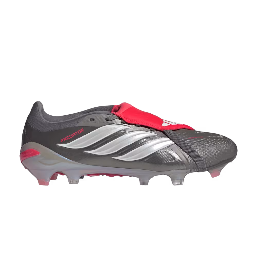 adidas Predator Pro Fold Over Tongue FG Iron Metallic Zero Metalic Lucid Red