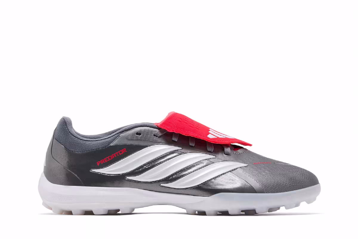 adidas Predator Pro Fold Over Tongue Turf Iron Metallic Zero Metalic Lucid Red, view 2