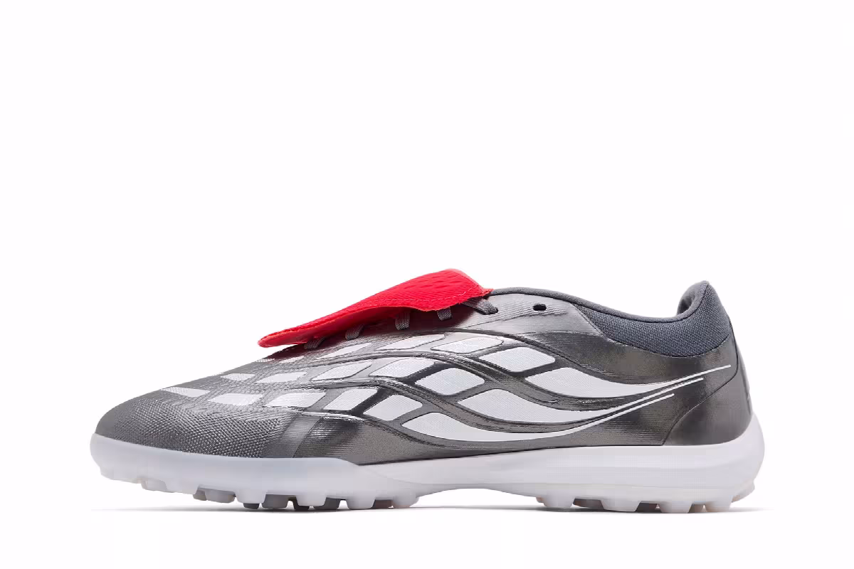 adidas Predator Pro Fold Over Tongue Turf Iron Metallic Zero Metalic Lucid Red, view 4