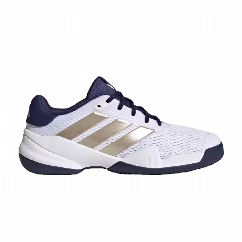 adidas Tennis Barricade Tennis Little Kid 'Cloud White Cyber Metallic Dark Blue'