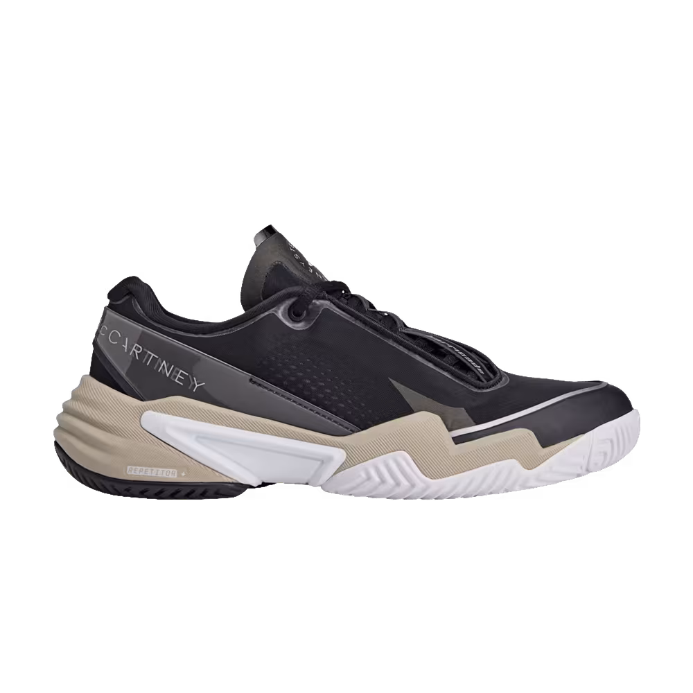 Stella McCartney x adidas Women's Barricade Core Black Silver Metallic Almond Milk