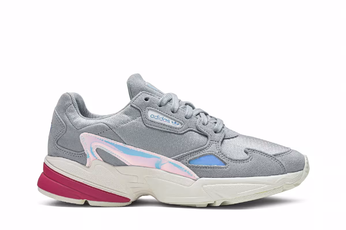 Adidas Women's Falcon Light Grey Real Magenta, view 2