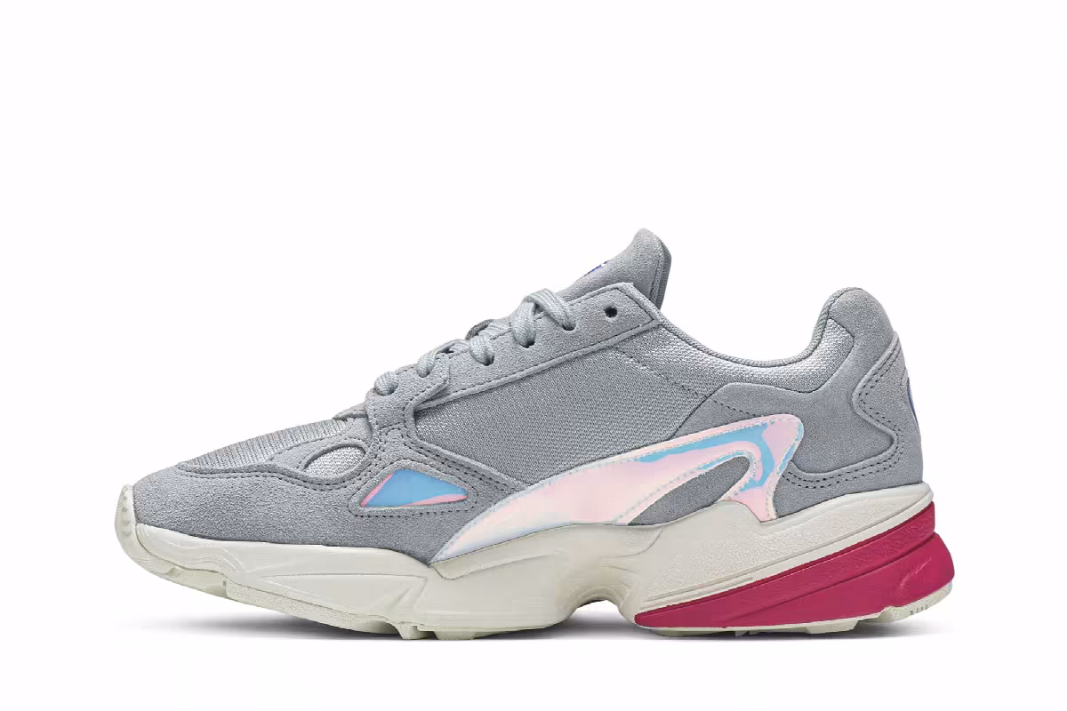 Adidas Women's Falcon Light Grey Real Magenta, view 4