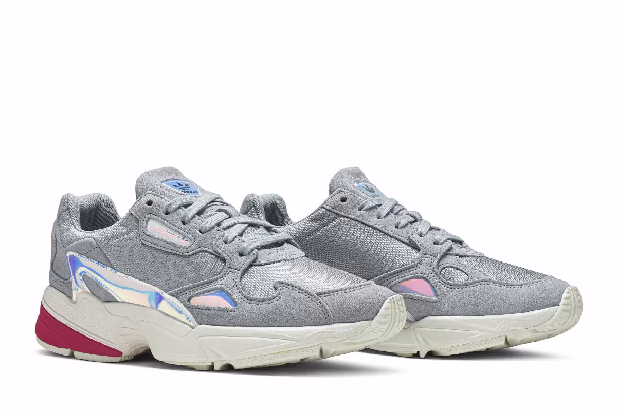 Adidas Women's Falcon Light Grey Real Magenta, view 9