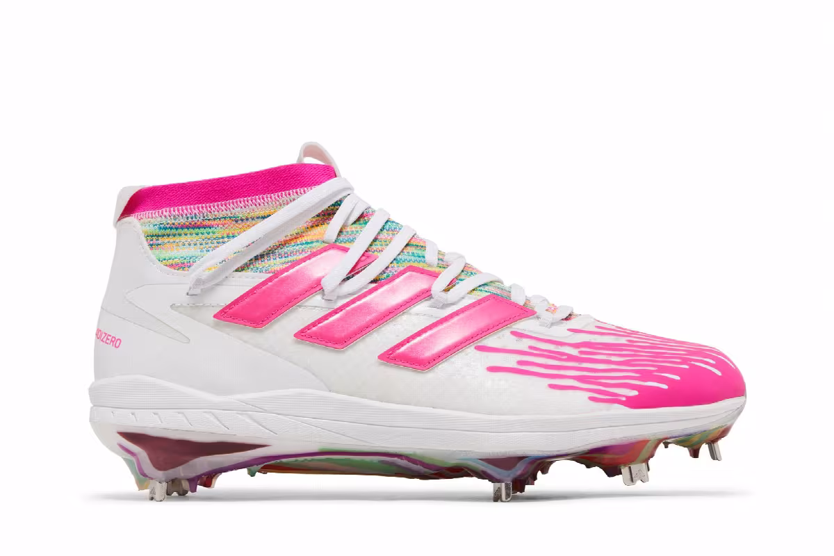 Adidas Adizero Afterburner 8 NWV Dripped Out - White Shock Pink, view 2