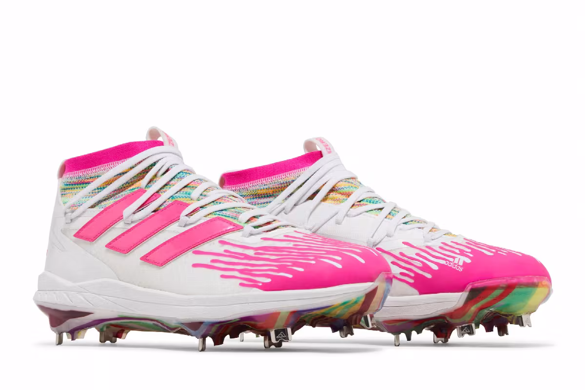 Adidas Adizero Afterburner 8 NWV Dripped Out - White Shock Pink, view 9