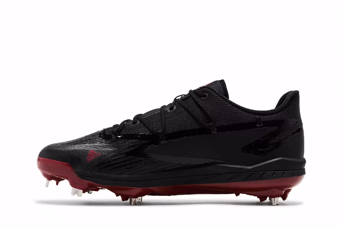 adidas Adizero Afterburner 8 Black Team Power Red, view 4