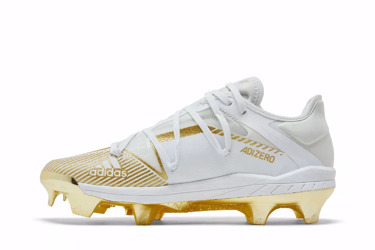 adidas Adizero Afterburner 7 TPU White Gold Metallic, view 4