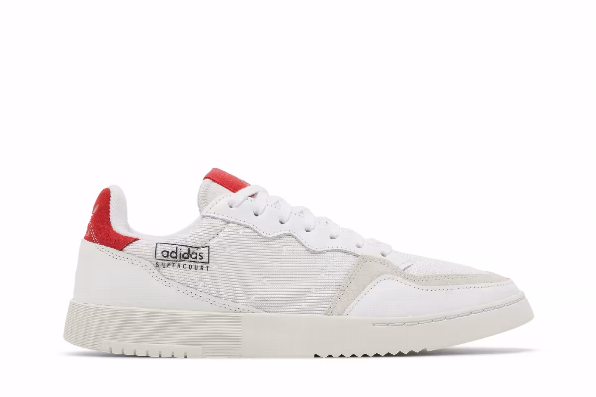 adidas Supercourt White Scarlet, view 2