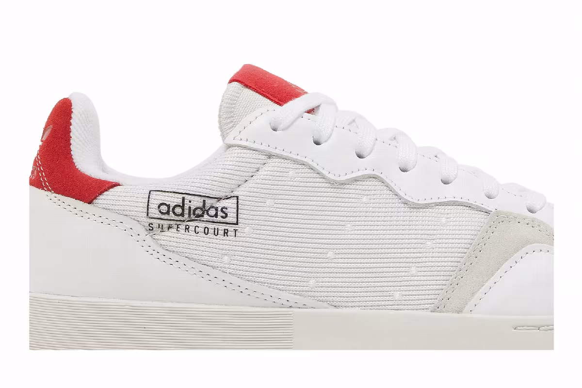 adidas Supercourt White Scarlet, view 3