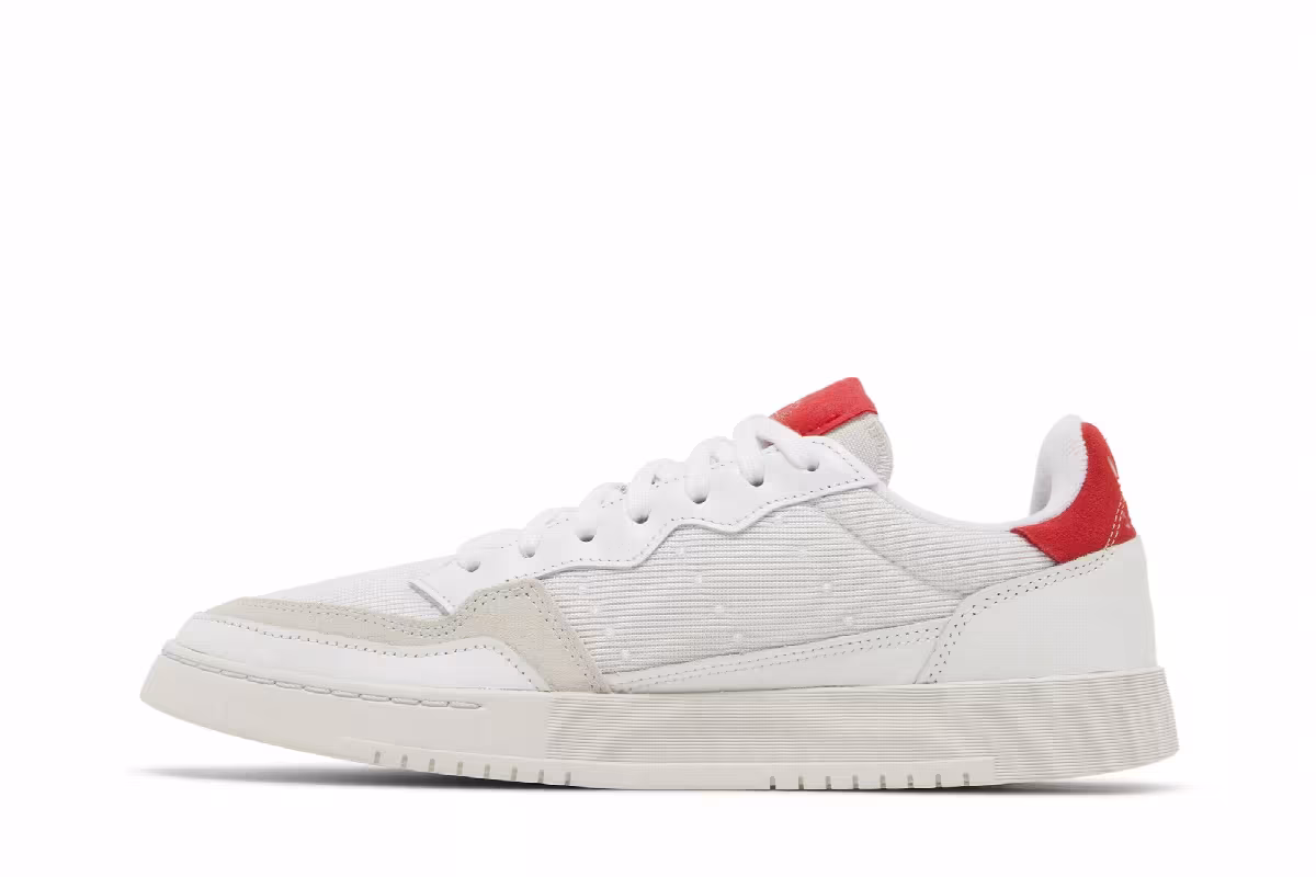 adidas Supercourt White Scarlet, view 4