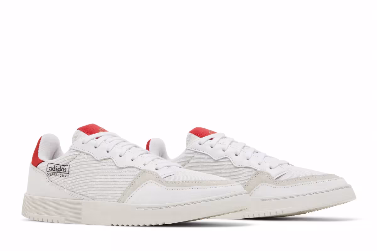 adidas Supercourt White Scarlet, view 9