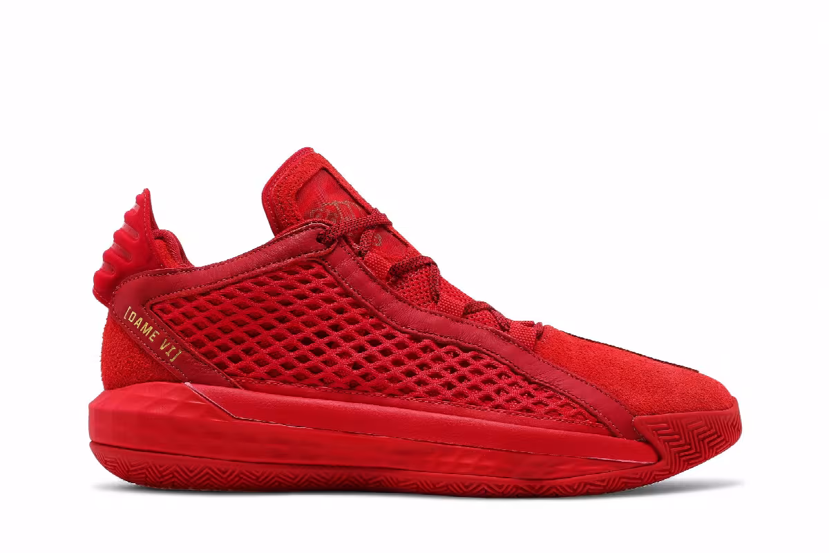 adidas Dame 6 Leather Scarlet, view 2