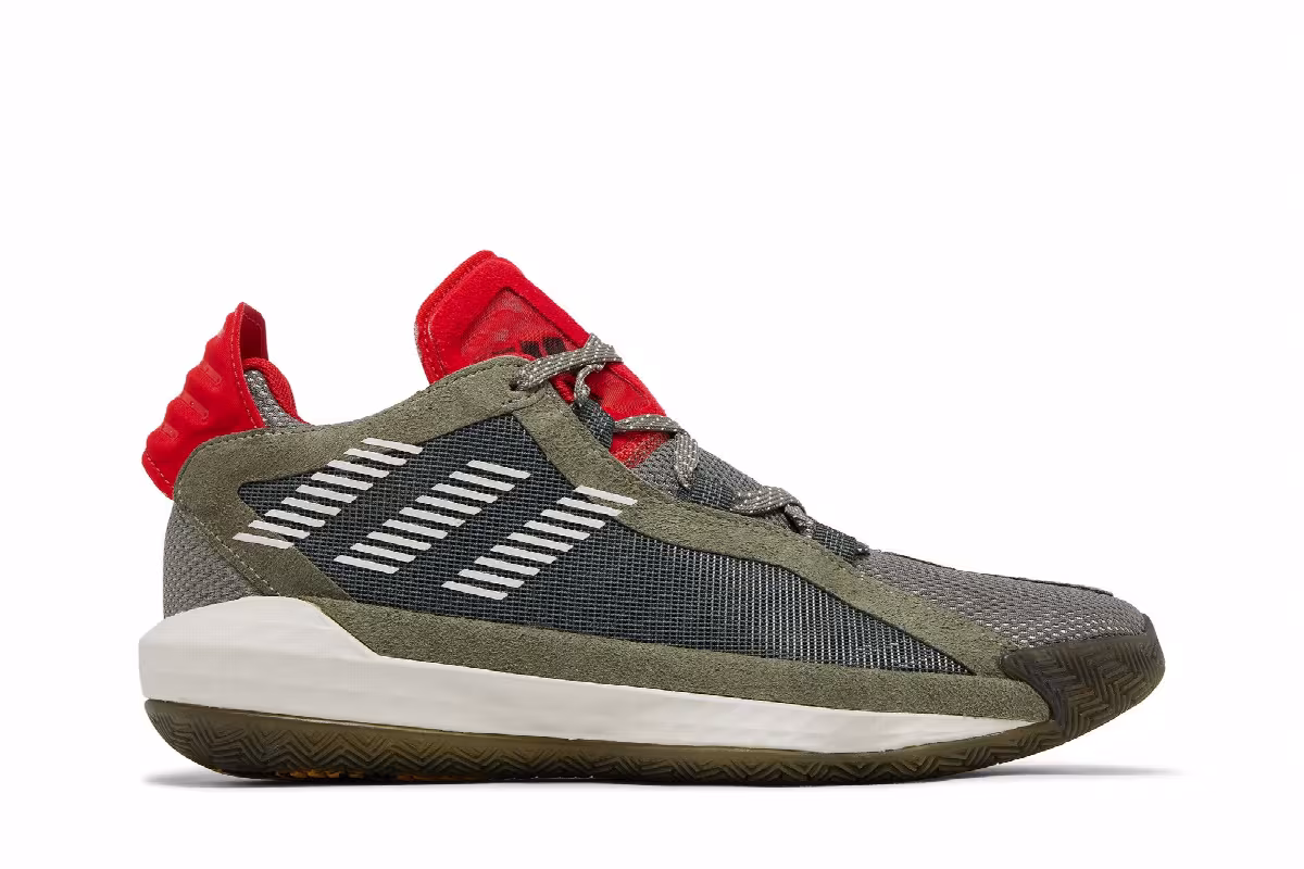 adidas Dame 6 Legacy Green Red, view 2