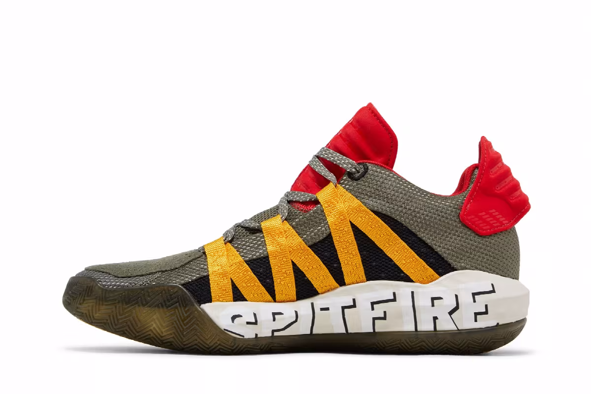 adidas Dame 6 Legacy Green Red, view 4