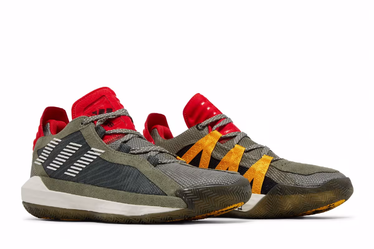 adidas Dame 6 Legacy Green Red, view 9