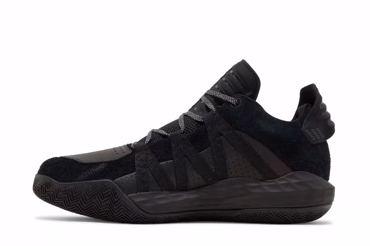 Adidas Dame 6 Leather GCA Black Gold, view 4