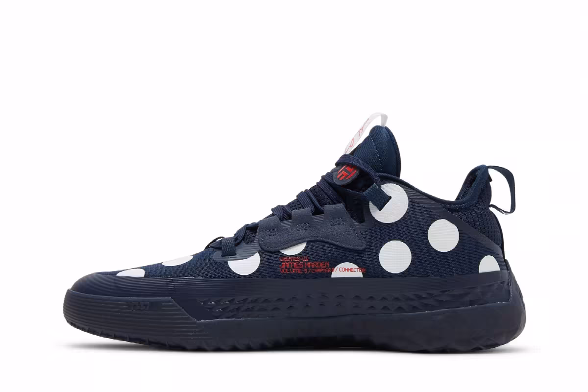 adidas Harden Vol. 5 Futurenatural Polka Dot - Team Navy, view 4