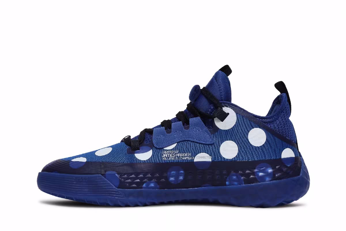 adidas Harden Vol. 5 Futurenatural Polka Dot - Royal Blue, view 4