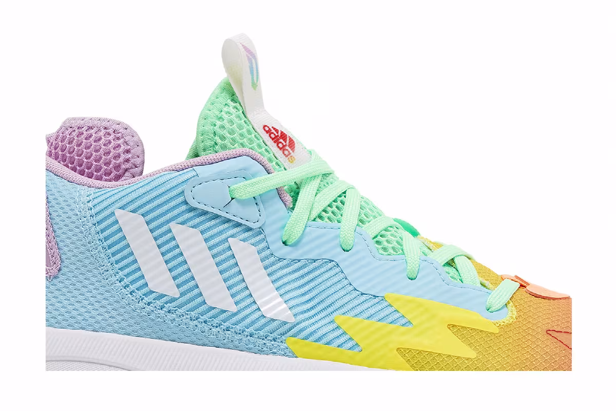adidas Dame 8 Rainbow, view 3