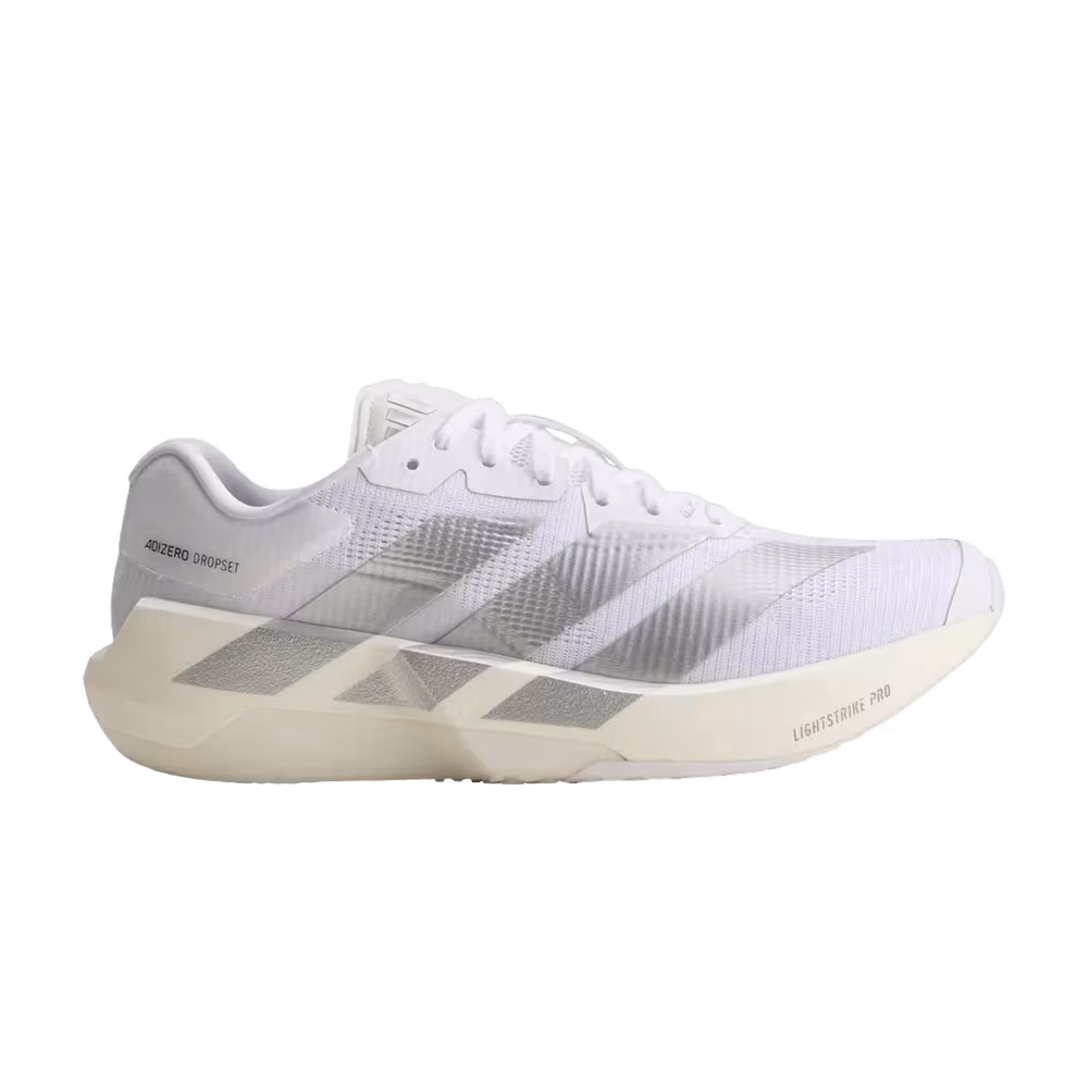 adidas Women's Adizero Dropset Pro Cloud White Silver Metallic