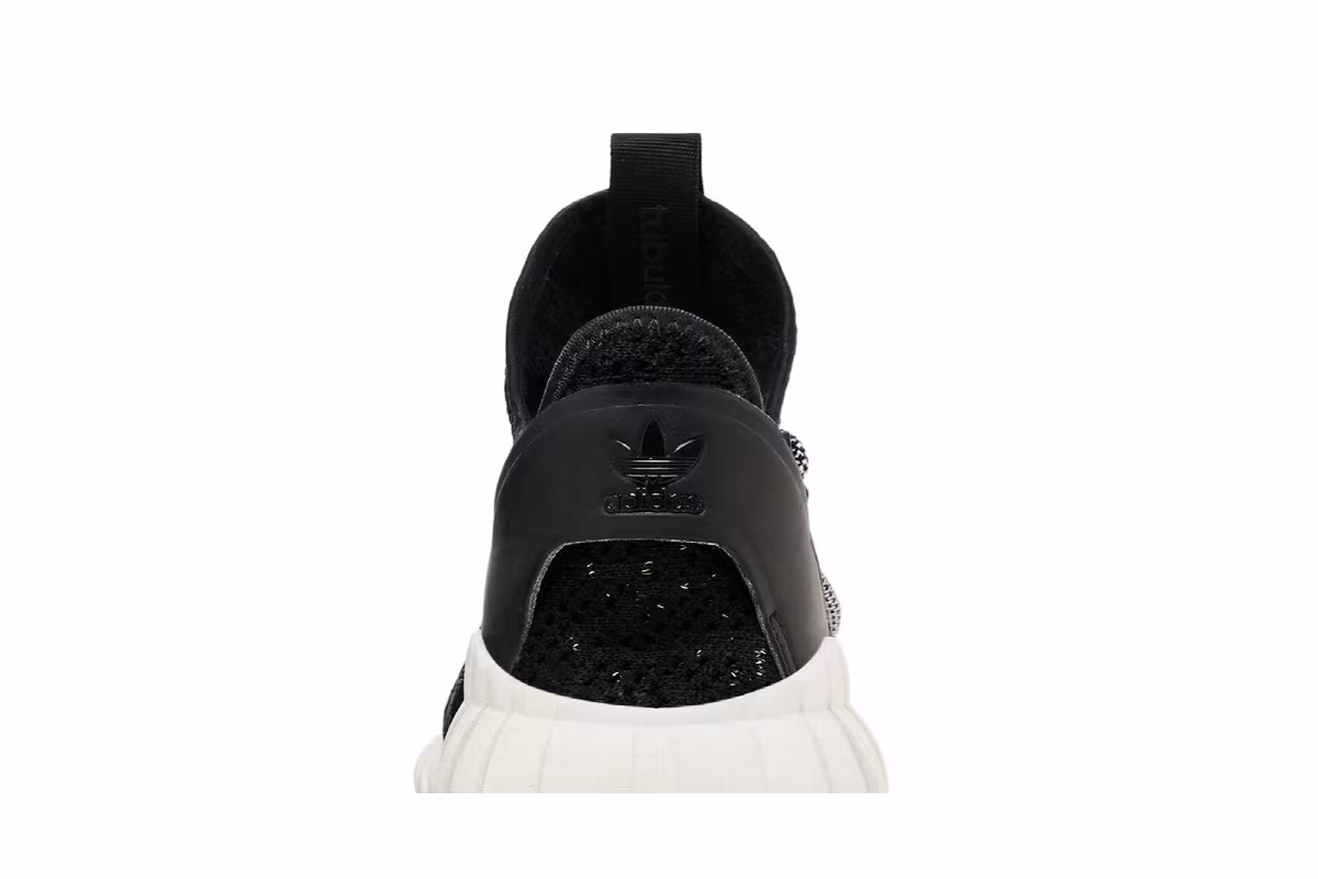 Adidas Tubular Doom Primeknit J Black White, view 8