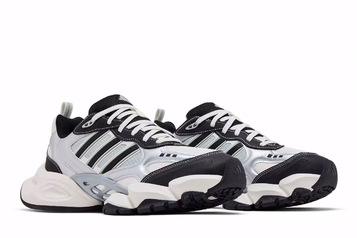 adidas XLG Runner Core White Core Black Silver Metallic, view 9