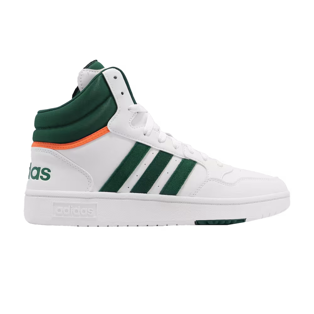 Adidas Hoops 3.0 Mid White Collegiate Green