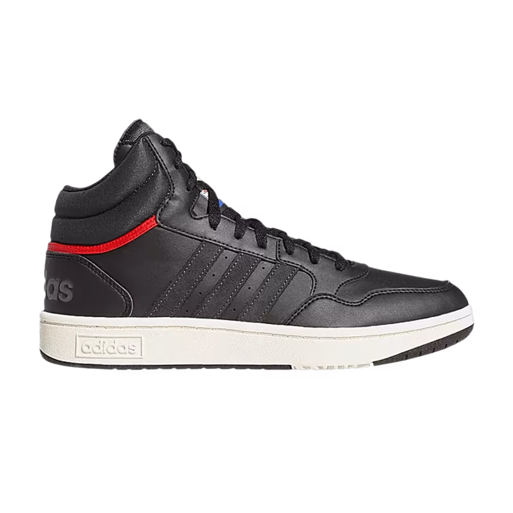 adidas Hoops 3.0 Mid Black Vivid Red