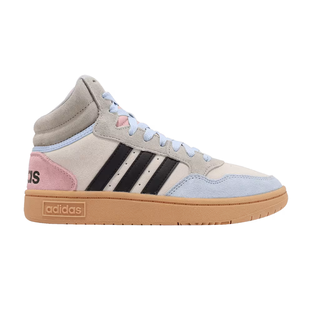 Adidas Women's Hoops 3.0 Mid Clear Brown Sky Blue