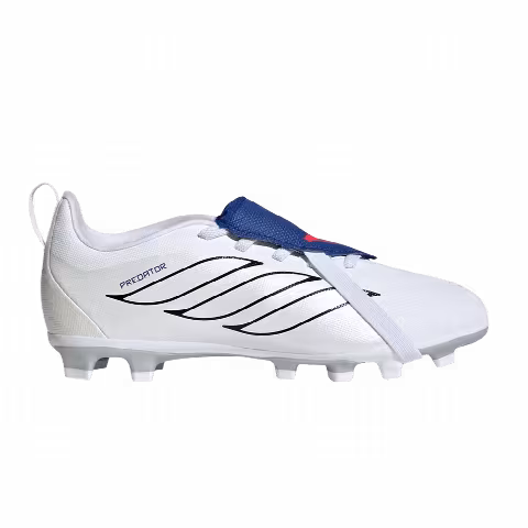 adidas Predator Club Fold Over Tongue FG AG Little Kid 'Cloud White Zero Metallic Royal Blue'
