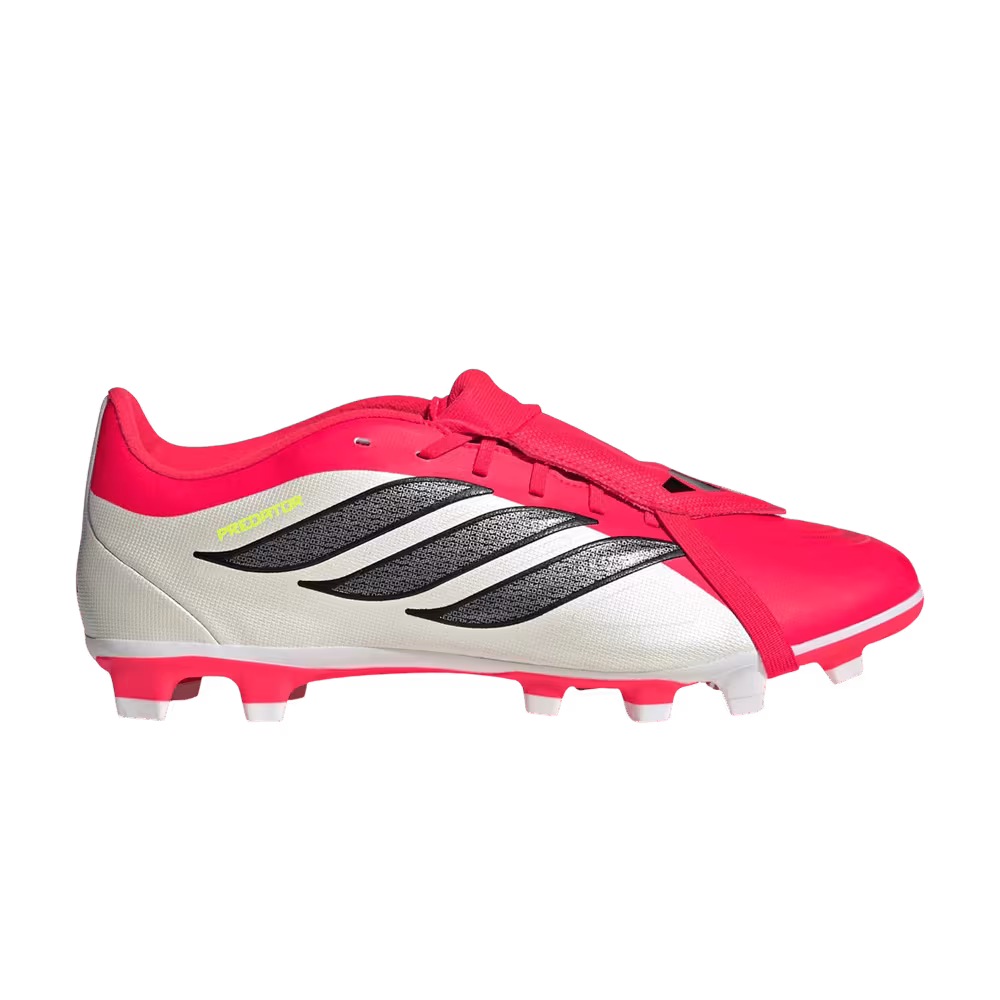 adidas Women's Predator Club Fold Over Tongue FG MG Lucid Red Core Black Cloud White