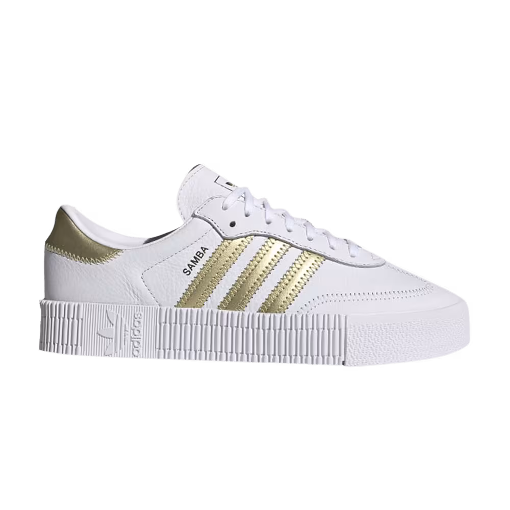 Adidas Women's Sambarose White Gold Metallic