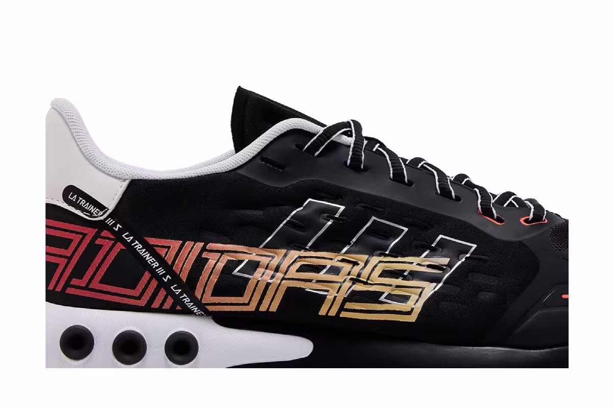 adidas LA Trainer 3 Black Solar Red, view 3