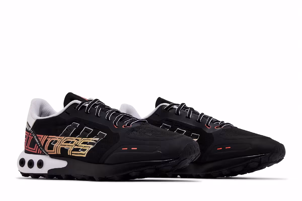 adidas LA Trainer 3 Black Solar Red, view 9