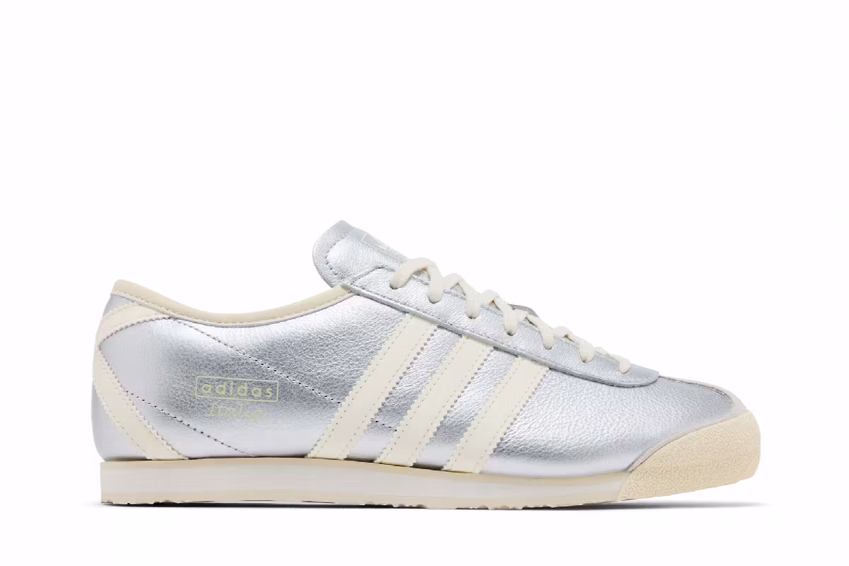 adidas Women's Italia 70s Silver Metallic Cream White, view 2