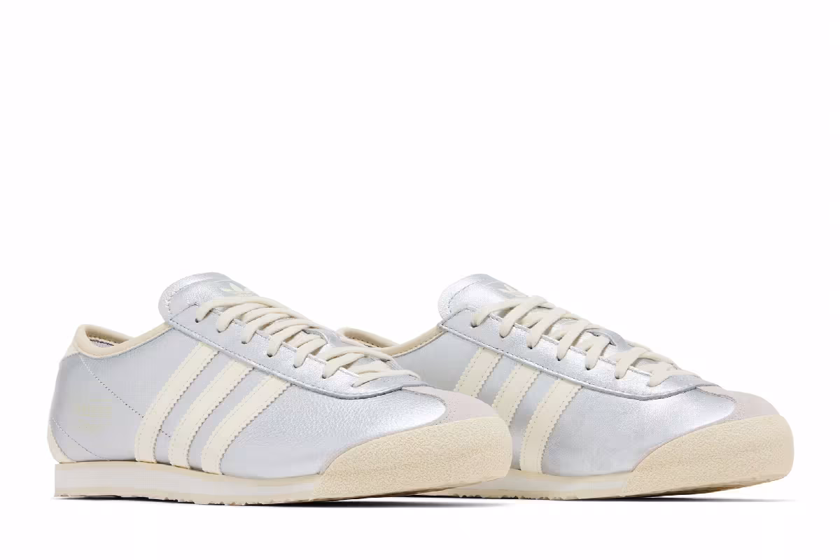 adidas Women's Italia 70s Silver Metallic Cream White, view 9