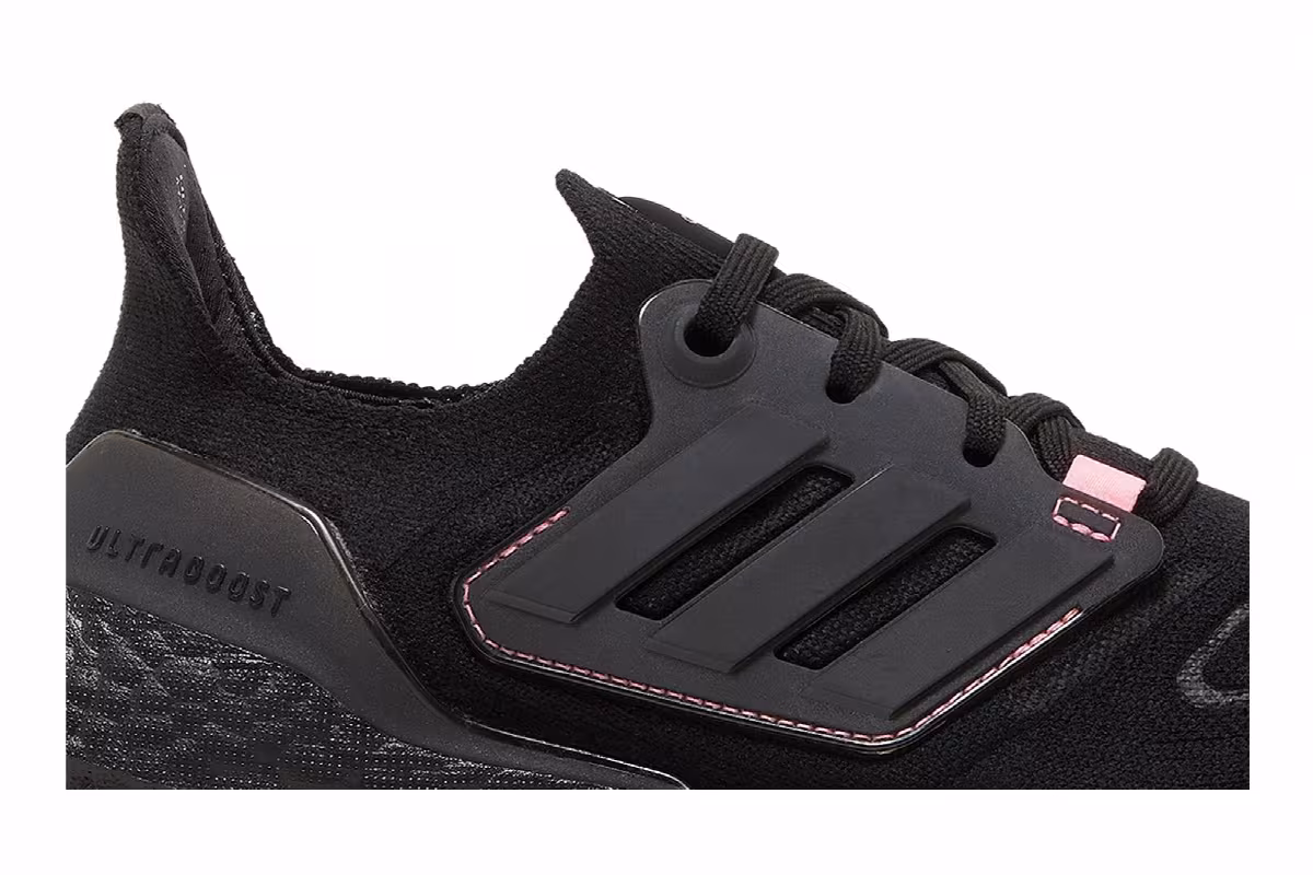 adidas Women's UltraBoost 22 Black Beam Pink, view 3