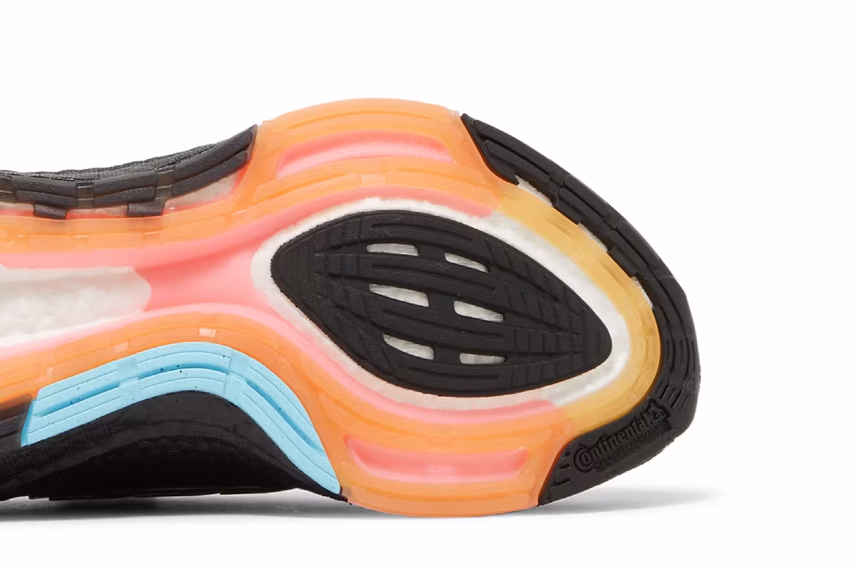 adidas Women's UltraBoost 22 Black Beam Pink, view 6