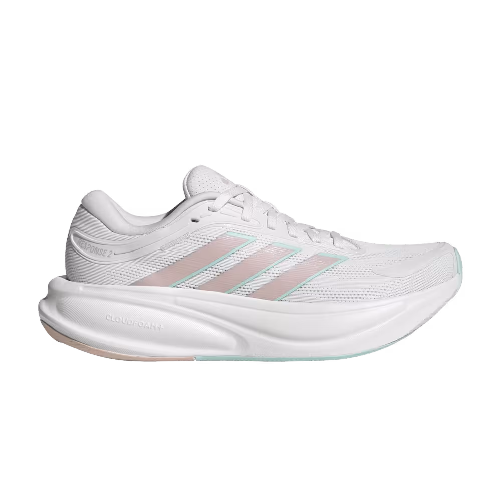 adidas Women's Response 2 Cloud White Ice Purple Semi Flash Aqua
