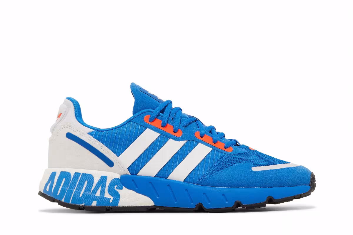 Adidas ZX 1K Boost Glow Blue Solar Red, view 2