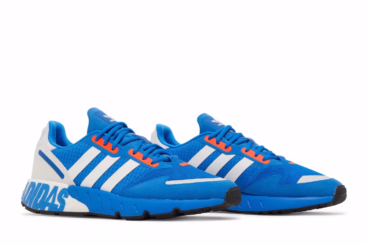 Adidas ZX 1K Boost Glow Blue Solar Red, view 9