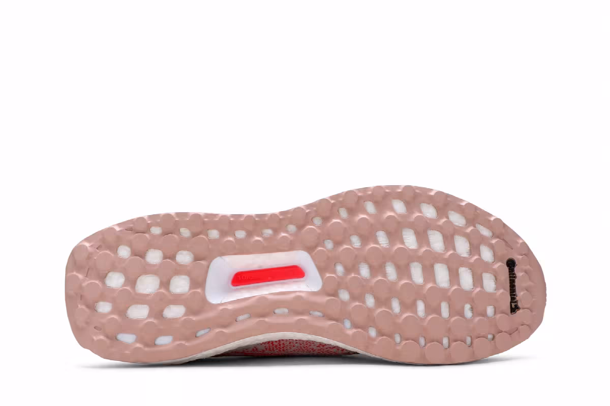 Adidas Women's UltraBoost Uncaged Raw White Shock Red, view 5