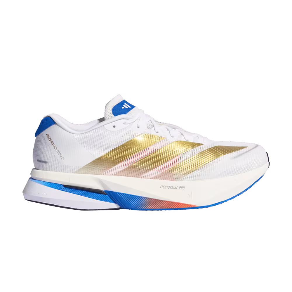 adidas Adizero Boston 13 Footwear White Gold Metallic Royal Blue