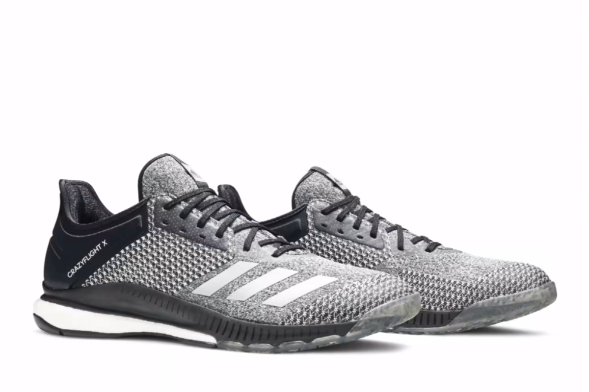 Adidas Women's Crazyflight X 2 Black Silver Metallic, view 9